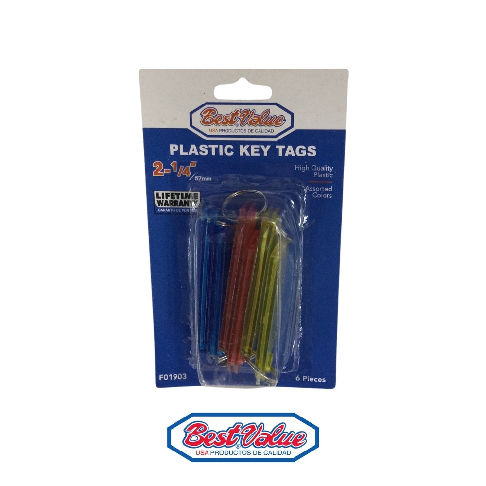LLAVEROS PLASTICOS PESADO(BLISTER/6PCS)