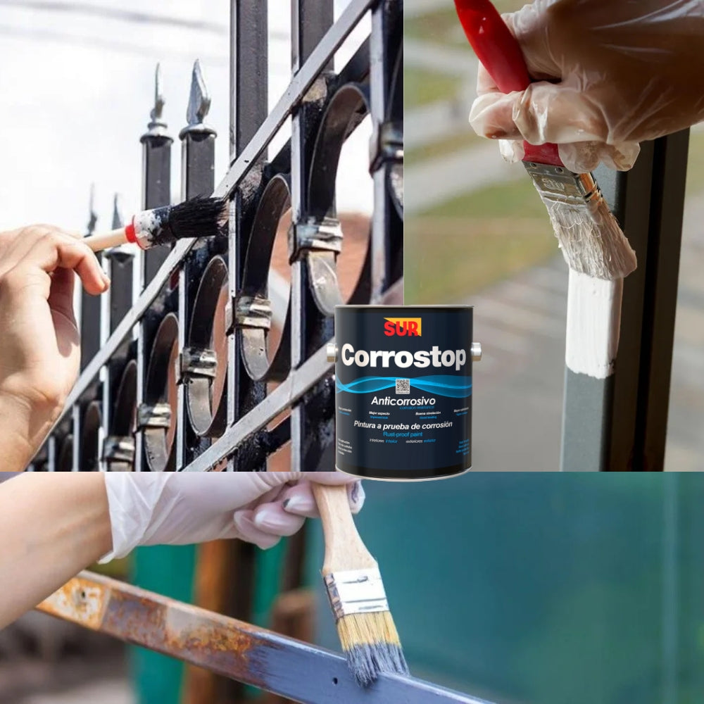 PINTURA ANTICORROSIVA SUR CORROSTOP GRIS OSCURO GALON