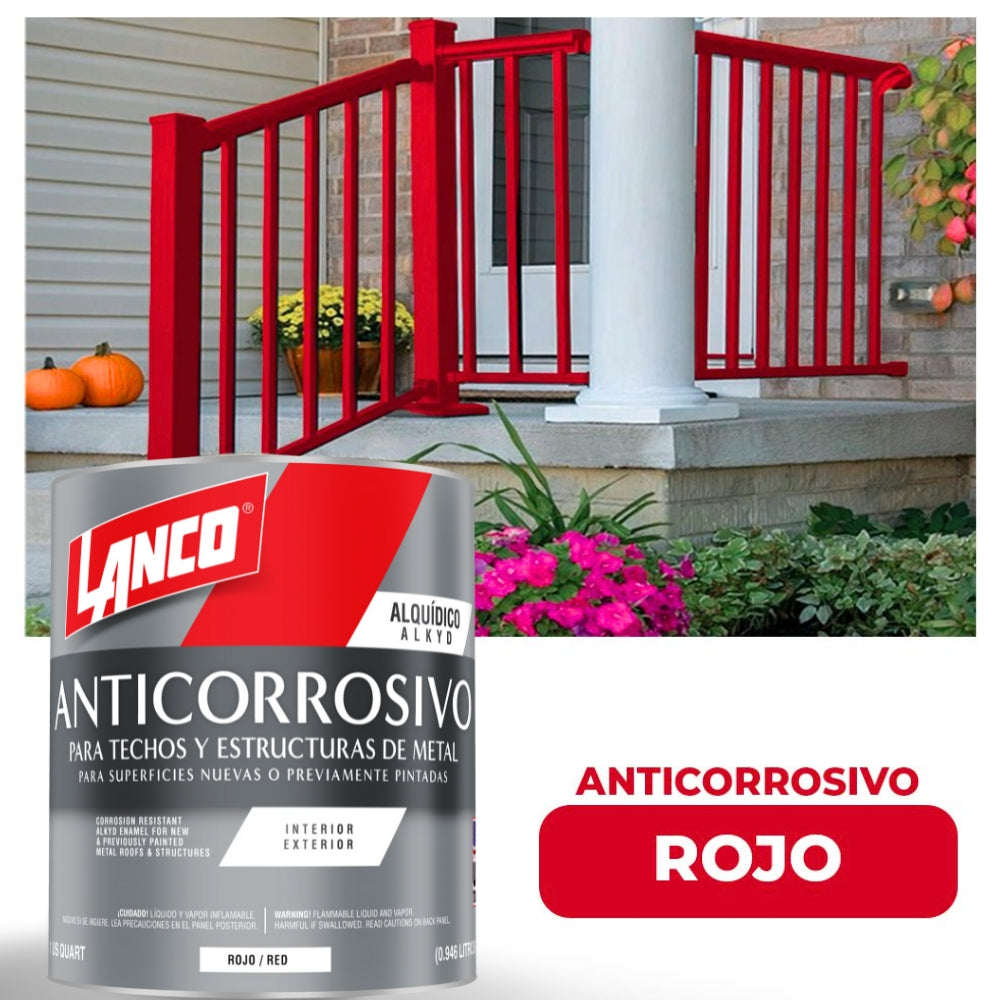PINTURA ANTICORROSIVO ROJO 1/4 VA1453-5 LANCO