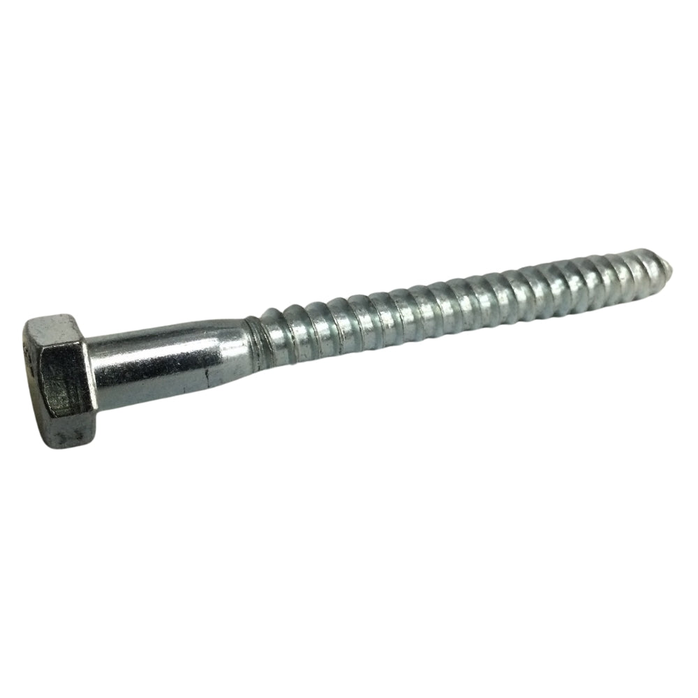 TORNILLO TIRAFONDO HEXAGONAL ZINCADO ACERO GRADO 2 1/2 PULGADAS x 5 PULGADAS