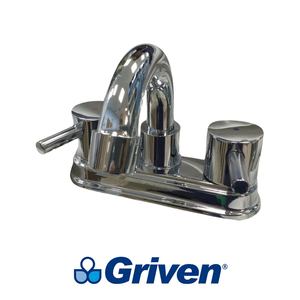 LLAVE DOBLE DE LAVAMANOS CUELLO CURVO GRIVEN GV-15061C-B