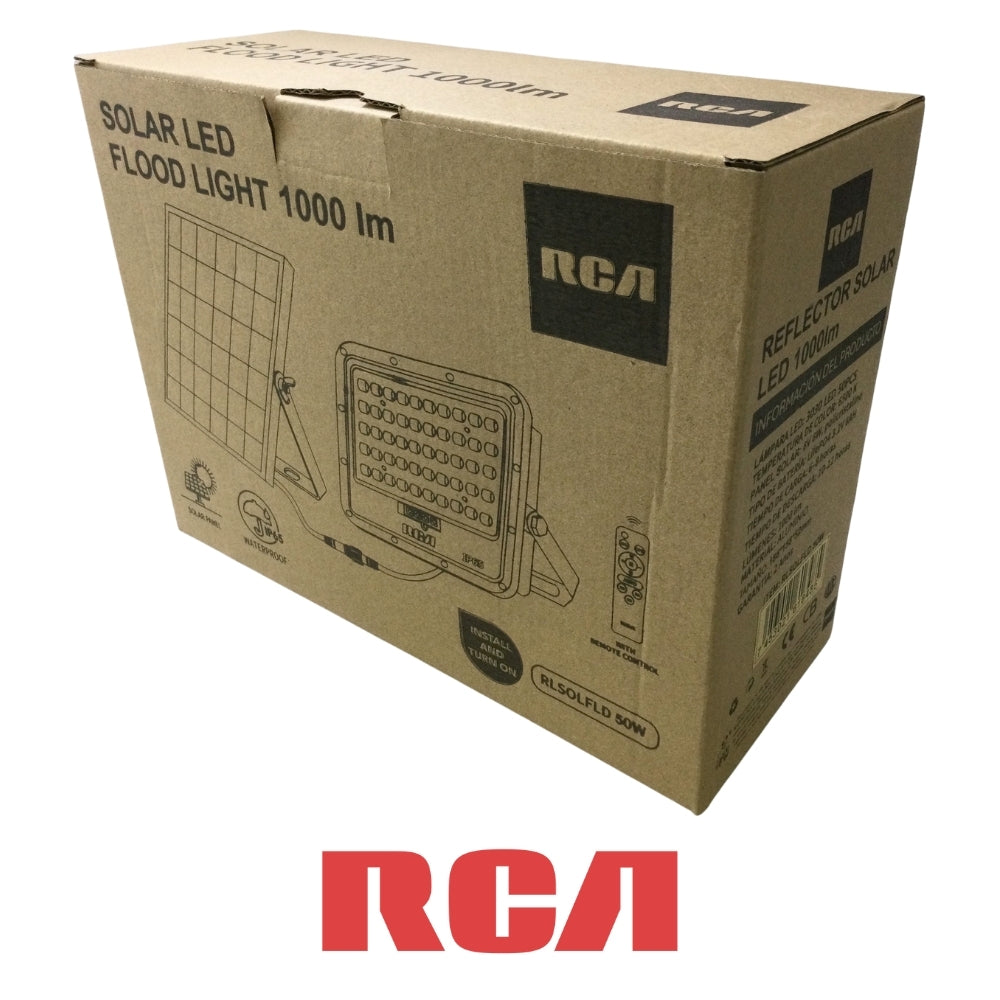 REFLECTOR LED SOLAR IP65 50W 1000LM 6500K (RLSOLFLD50W)