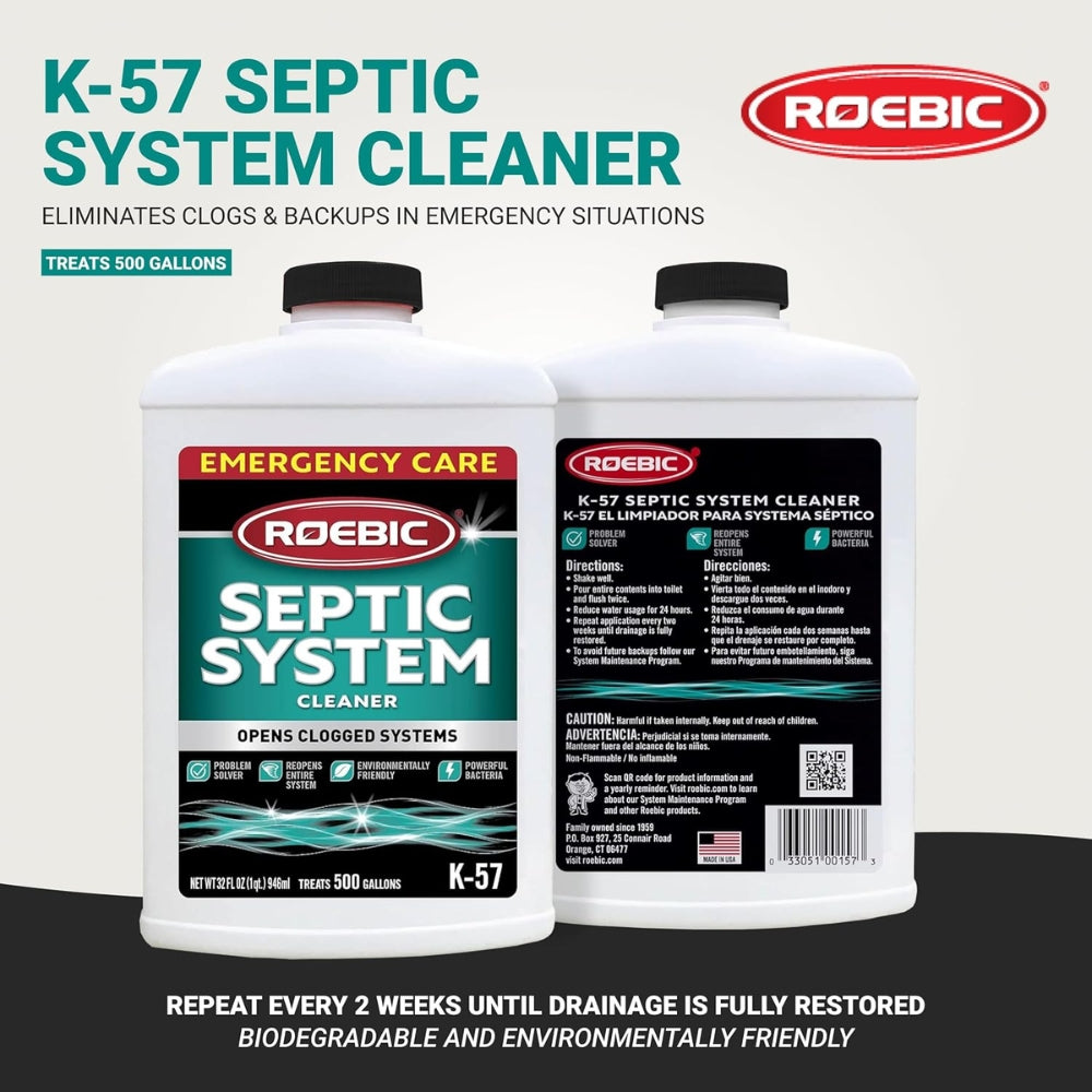 LIMPIADOR PARA TANQUE SEPTICO K57 CON BACTERIAS 32 OZ (43775)