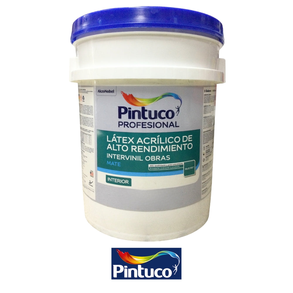 INTERVINIL PROFESIONAL OBRAS BASE WHITE 5 GL (18.925L) PINTUCO 10300573