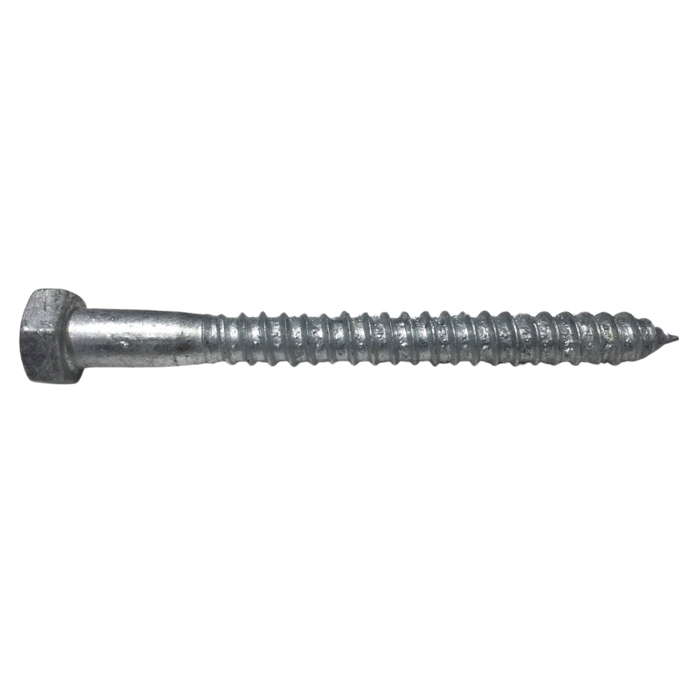 TORNILLO TIRAFONDO HEXAGONAL GALVANIZADO EN CALIENTE 1/2 PULGADAS x 5 PULGADAS