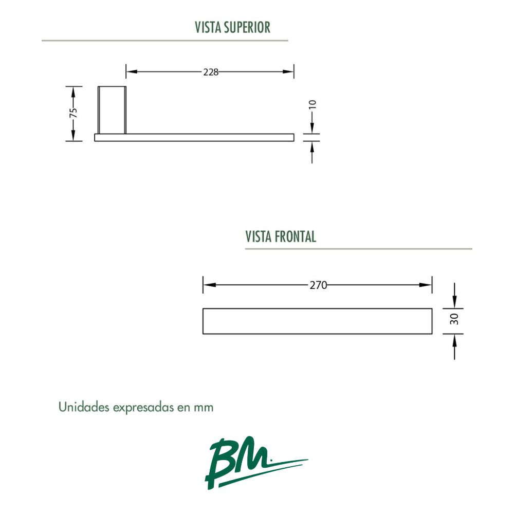 TOALLERO BARRA TOKIO SQUARE BM-T5004MP