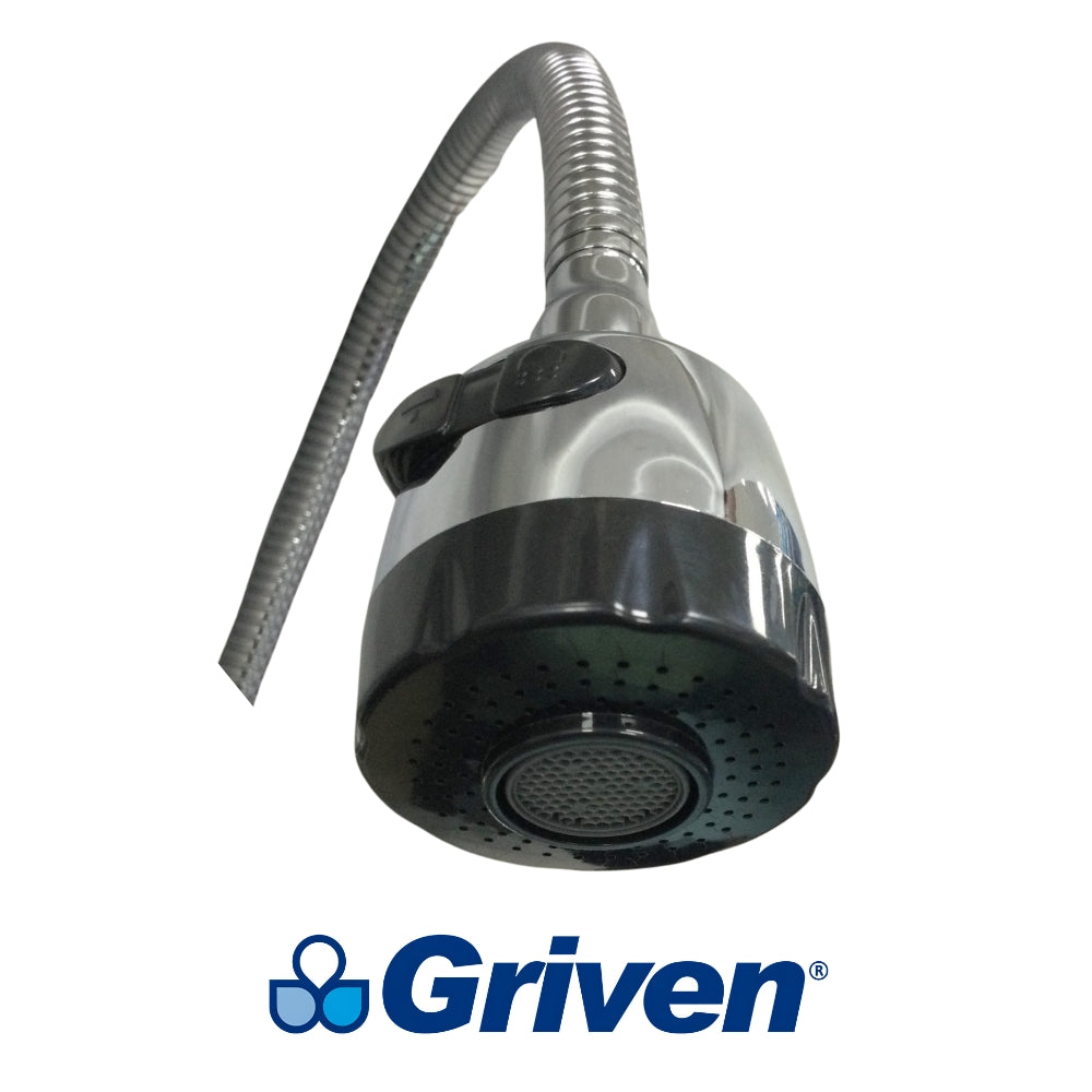 LLAVE DOBLE CUELLO FLEXIBLE DE FREGADOR GRIVEN GV-FXN-CR