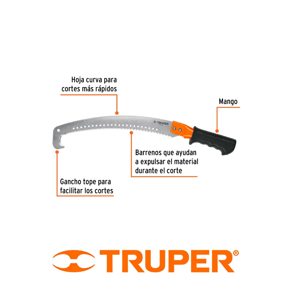 SERRUCHO DE PODA 16 PULGADAS CON GANCHO 5 DPP TRUPER