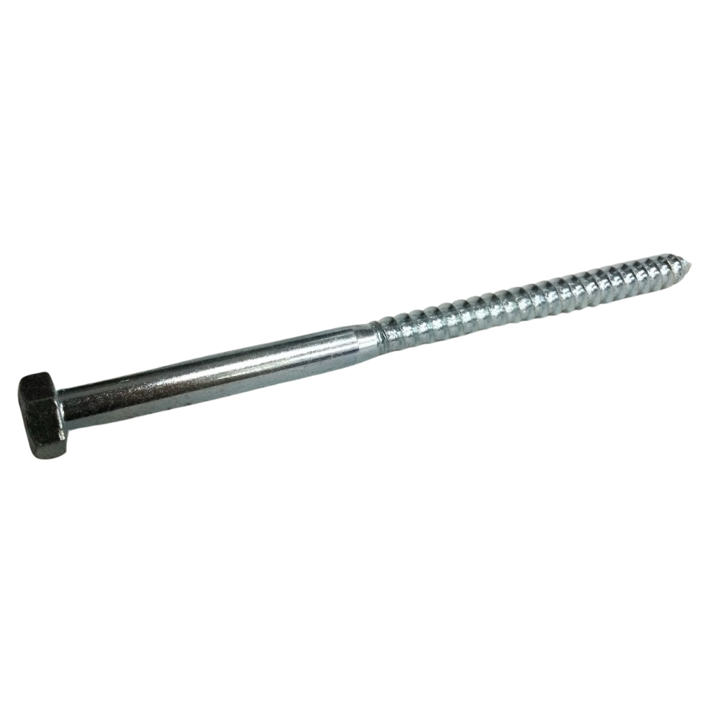 TORNILLO TIRAFONDO HEXAGONAL ZINCADO ACERO GRADO 2 3/8 PULGADAS x 6 PULGADAS
