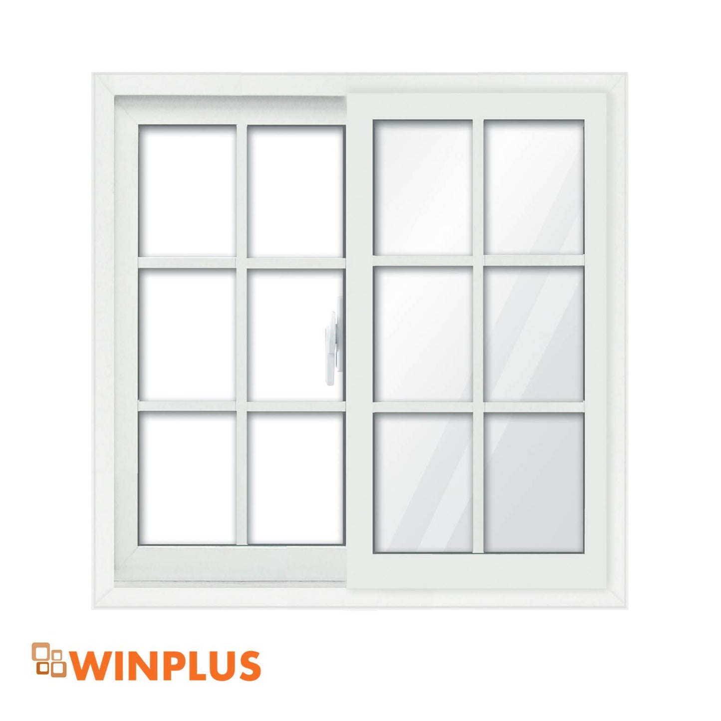 VENTANA DE UPVC FRANCESA 0.90m X 0.90m WINPLUS