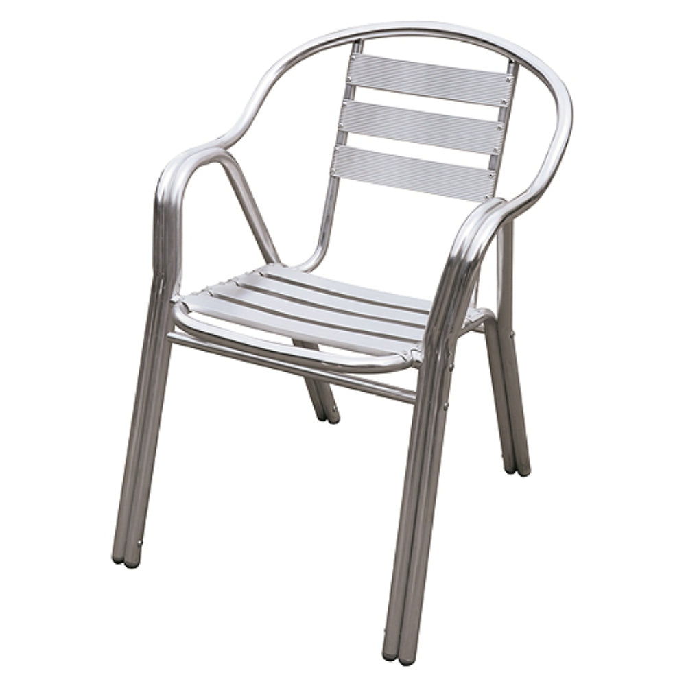 SILLA DE ALUMINIO TUBO REDONDO DOBLE BRAZO MH3-33 MH3-33-1