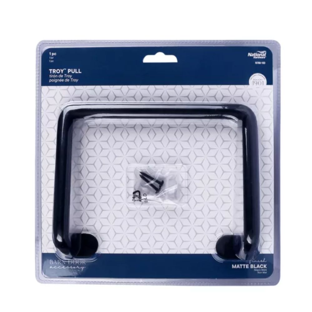 TIRADOR TIPO GRANERO INTERIOR NEGRO MATE 8¨ (N700-103) NATIONAL
