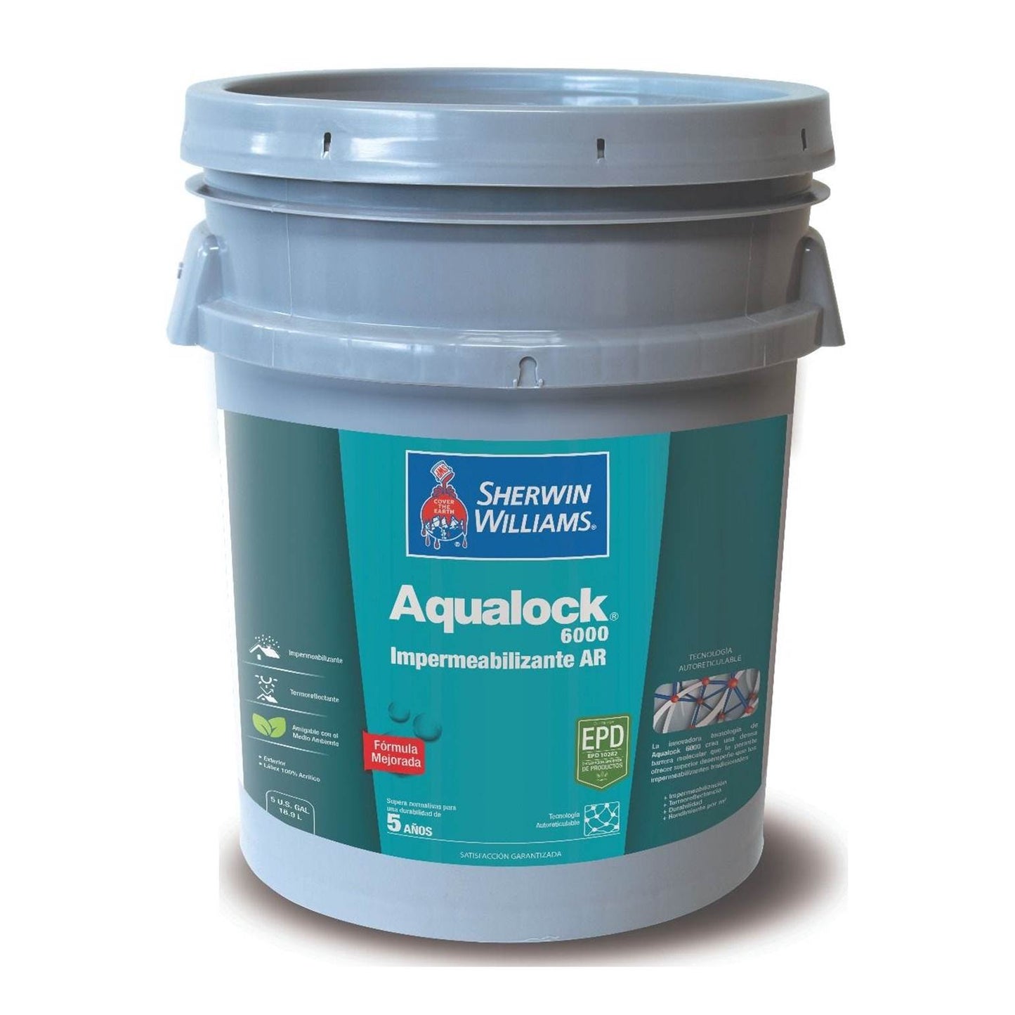 AQUALOCK 6000 IMPERMEABILIZANTE AR MATE ROJO TEJA 5 GL A5RSA11-5 SHERWIN WILLIAMS