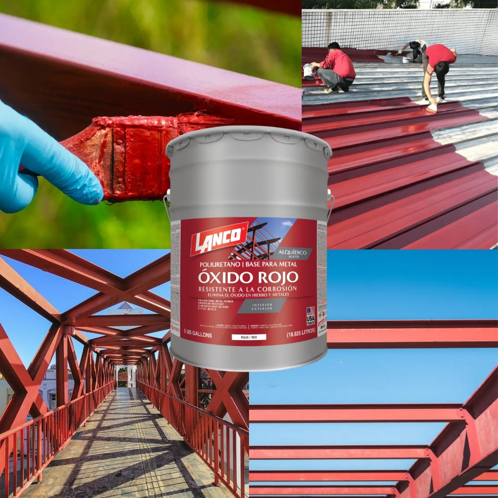 PINTURA BASE MINIO ROJO 5 GALONES MM100-2 LANCO