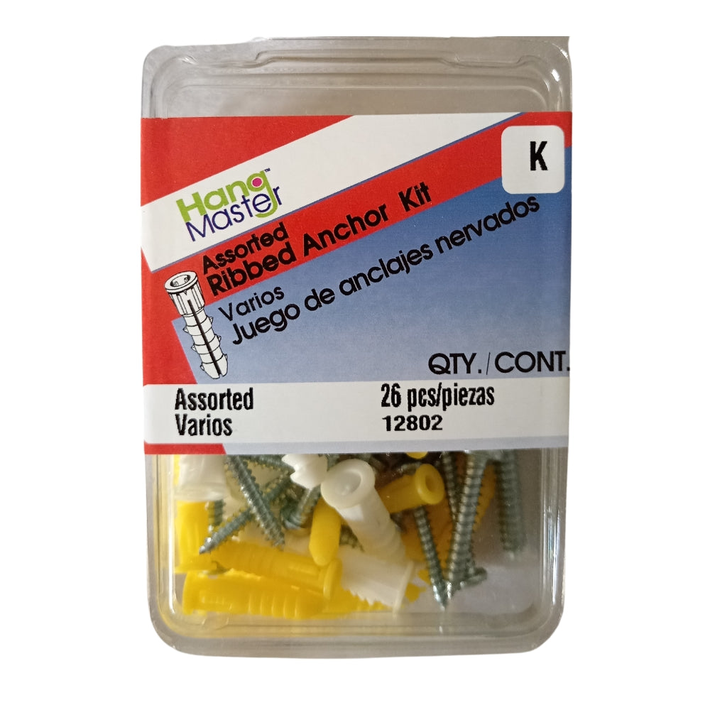 KIT DE ANCLAJES ACANALADOS DE PLÁSTICO SURTIDO SURTIDO