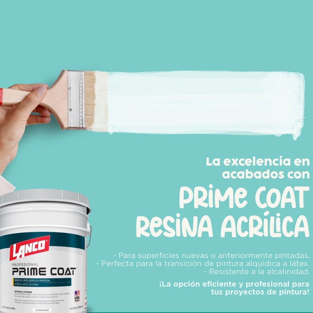 PINTURA BASE PRIME COAT BLANCO 5 GL WP038-2 LANCO