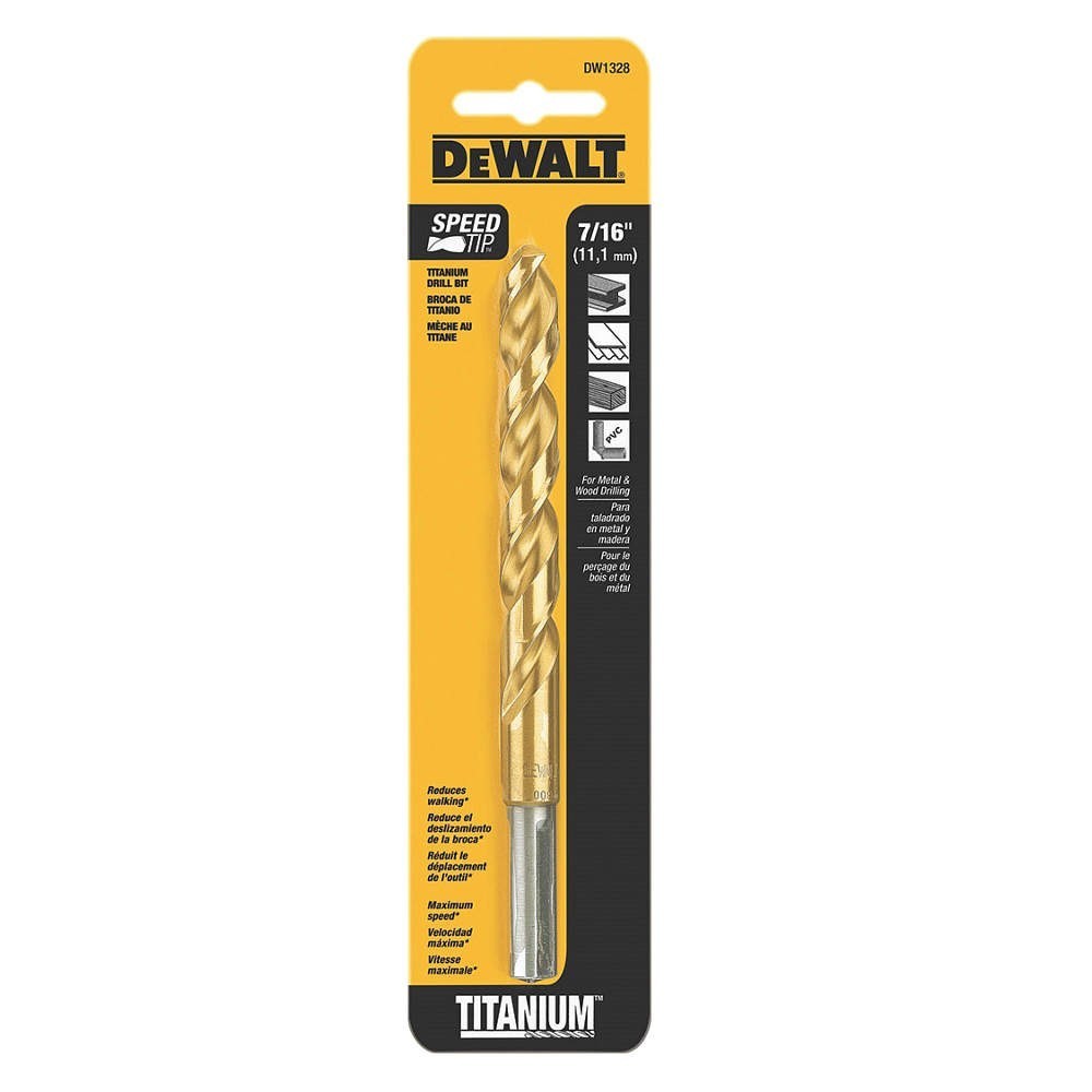 BROCA DE TITANIO 7/16 PULGADAS DEWALT (DW1328)