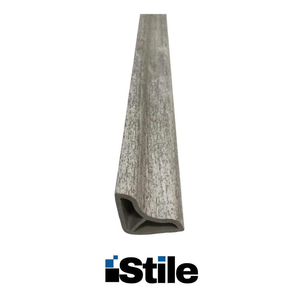 MOLDURA ESQUINERA PARA PISO PVC-SPC GRIS PIEDRA 2400X28X15MM SPC-HYW-73051