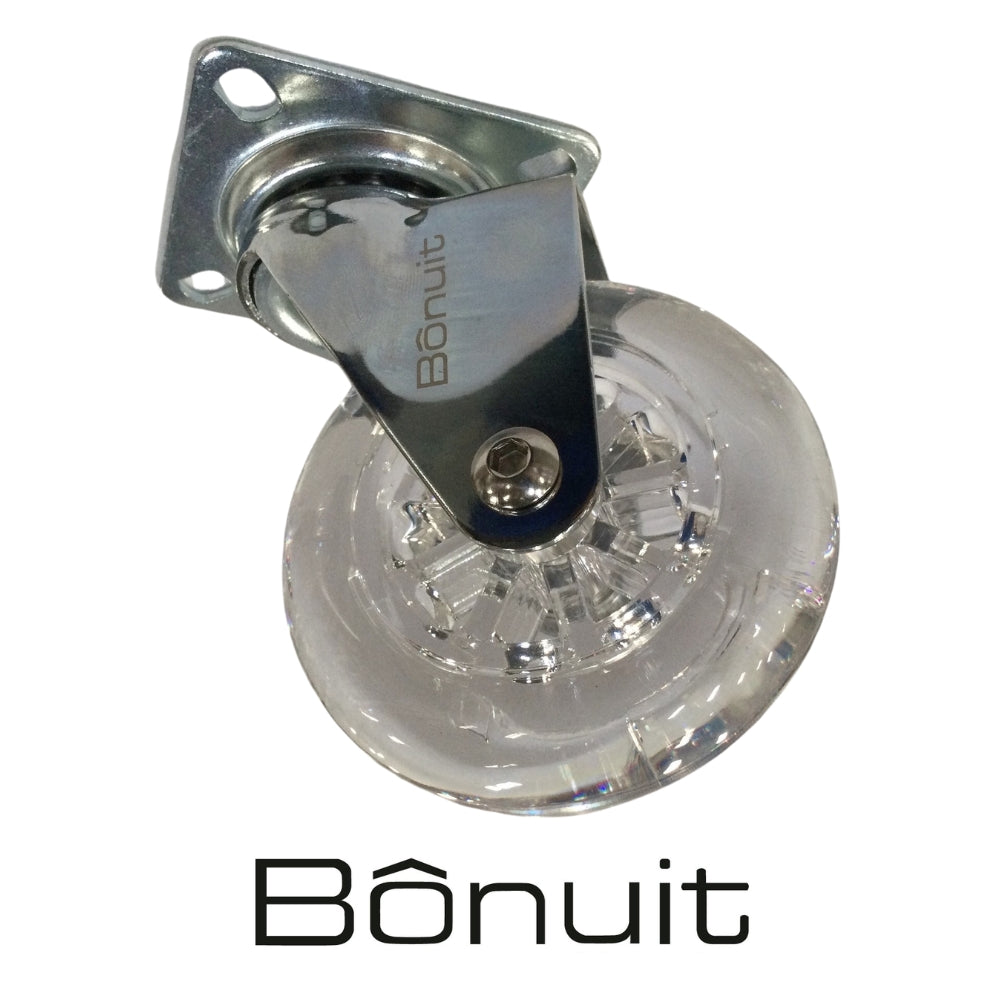 RODAJA PU TRANSPARENTE 64KG h: 97mm ø 75mm