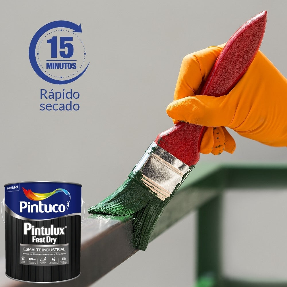 PINTURA ESMALTE PINTULUX FAST DRY NEGRO 4551 GL PINTUCO