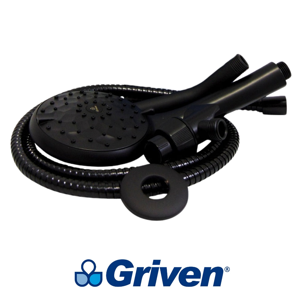 REGADERA DE BAÑO NEGRA GRIVEN GV-SHB-5