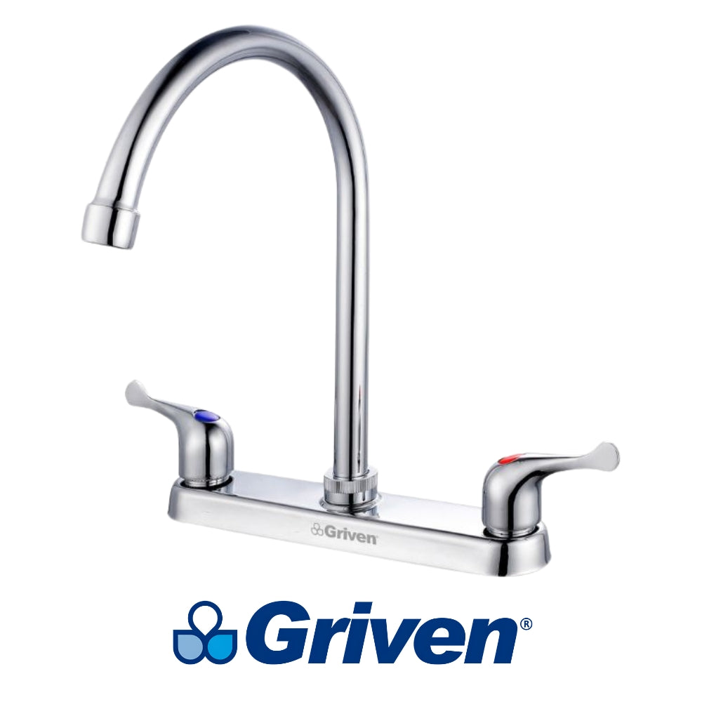 LLAVE DOBLE DE FREGADOR CUELLO ALTO GRIVEN A367-15061A-K2