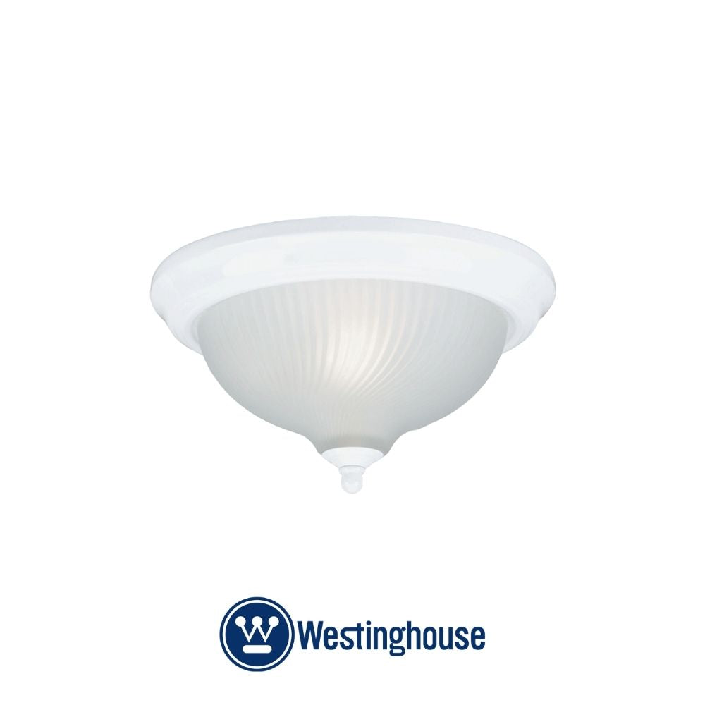 LAMPARA DE TECHO 3LT 15 PULGADAS WHITE/ FROST SWIRL GLASS PLUS