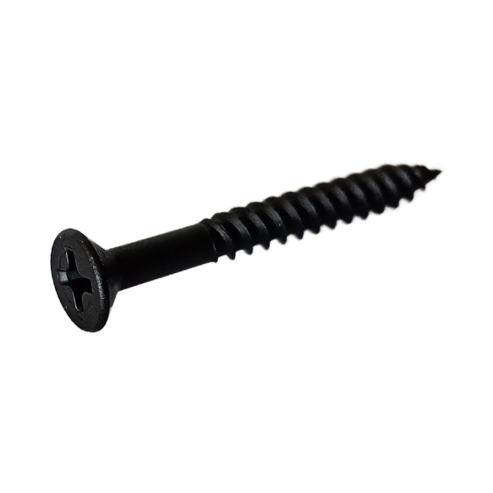 TORNILLO PARA MADERA DOBLE ROSCA CAB PLANA PHILLIPS NEGRO 6 x 1-1/4 PULGADAS
