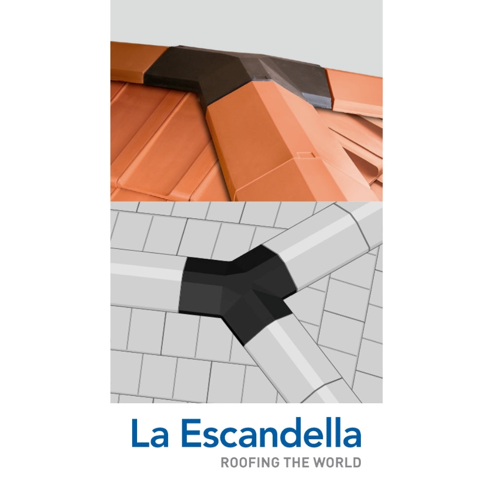 CUMBRERA ANGULAR A 3 AGUAS MARRON KLINKER ESCANDELLA Q123MK