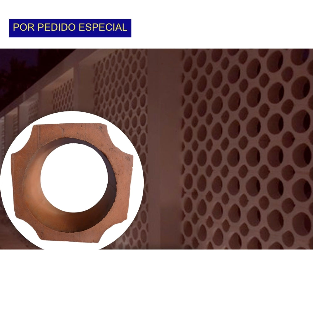 ORNAMENTAL DE ARCILLA REDONDO 8 PULGADAS DE DIAMETRO