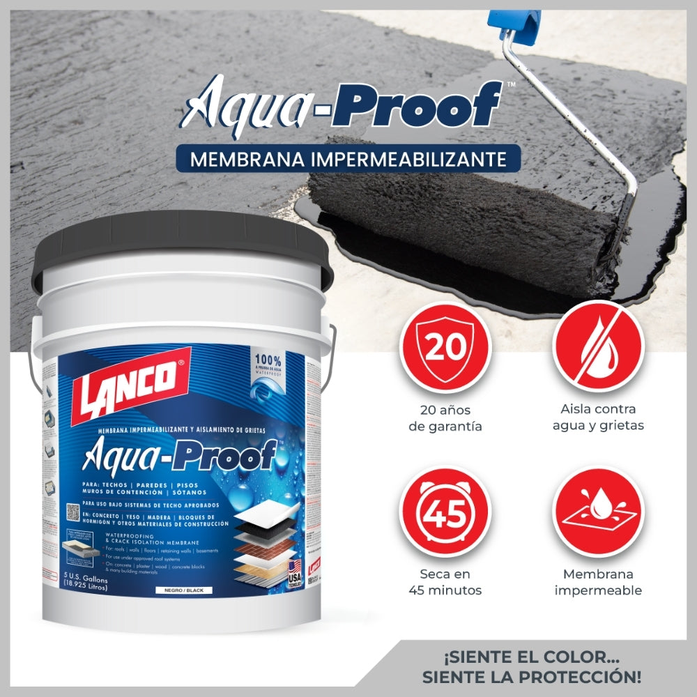 AQUA PROOF MEMBRANA IMPERMEABILIZANTE 5 GL MD863-2 LANCO