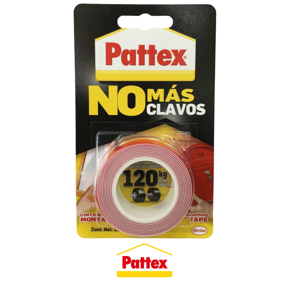 CINTA DOBLE CONTACTO NO MAS CLAVOS 120 KGS PATTEX