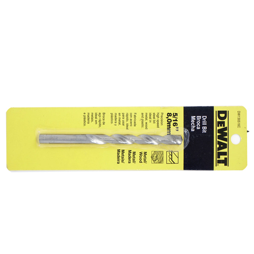 BROCA PARA METAL 5/16 PULGADAS HSS DW130516C DEWALT