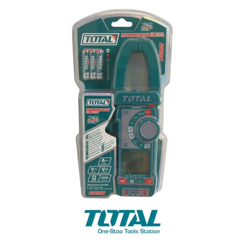 たくと PINZA AMPERIMÉTRICA TOTAL 4000 COUNTS RESISTENCIA 400 Ω TOTAL TM
