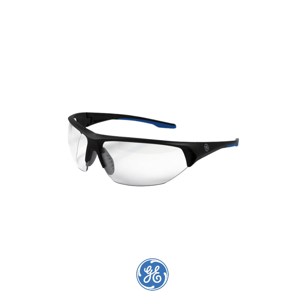 LENTES DE SEGURIDAD ANTI EMPAÑO / RESISTENTE A RAYADURAS SERIE 06 GE106CAF DE COLOR NEGRO/AZUL ANSI Z87.1