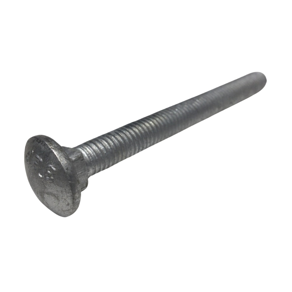 PERNO DE CARRUAJE GALVANIZADO EN CALIENTE 3/8 PULGADAS-16 x 4 PULGADAS ROSCA ESTANDAR