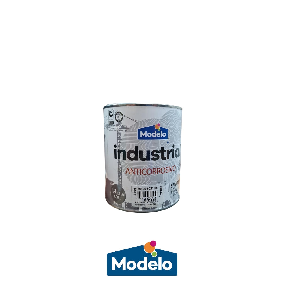 PINTURA INDUSTRIAL ANTICORROSIVA AZUL 1/4 19100-0021-04 MODELO