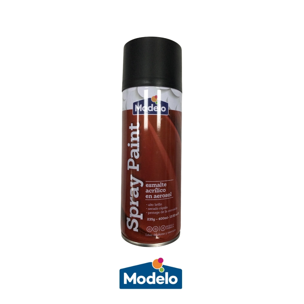 PINTURA SPRAY MODELO COLOR MATT BLACK 502-8010833-40