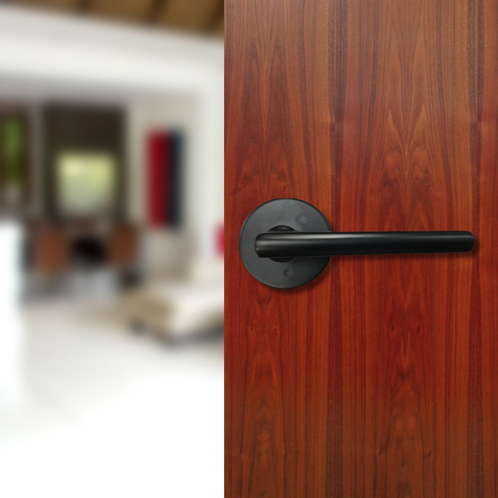 CERRADURA DE MANIJA DE BAÑO NEGRO MATE 50243-BK-E LOCKPRO