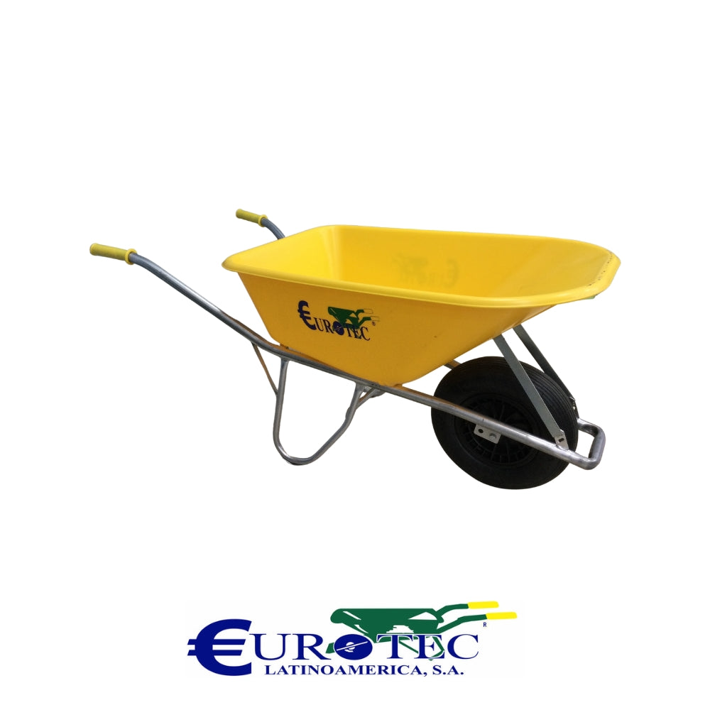 CARRETILLA CONSTRUCCION METALICO CON BANDEJA PLASTICA Y RUEDA IMPONCHABLE #1521A