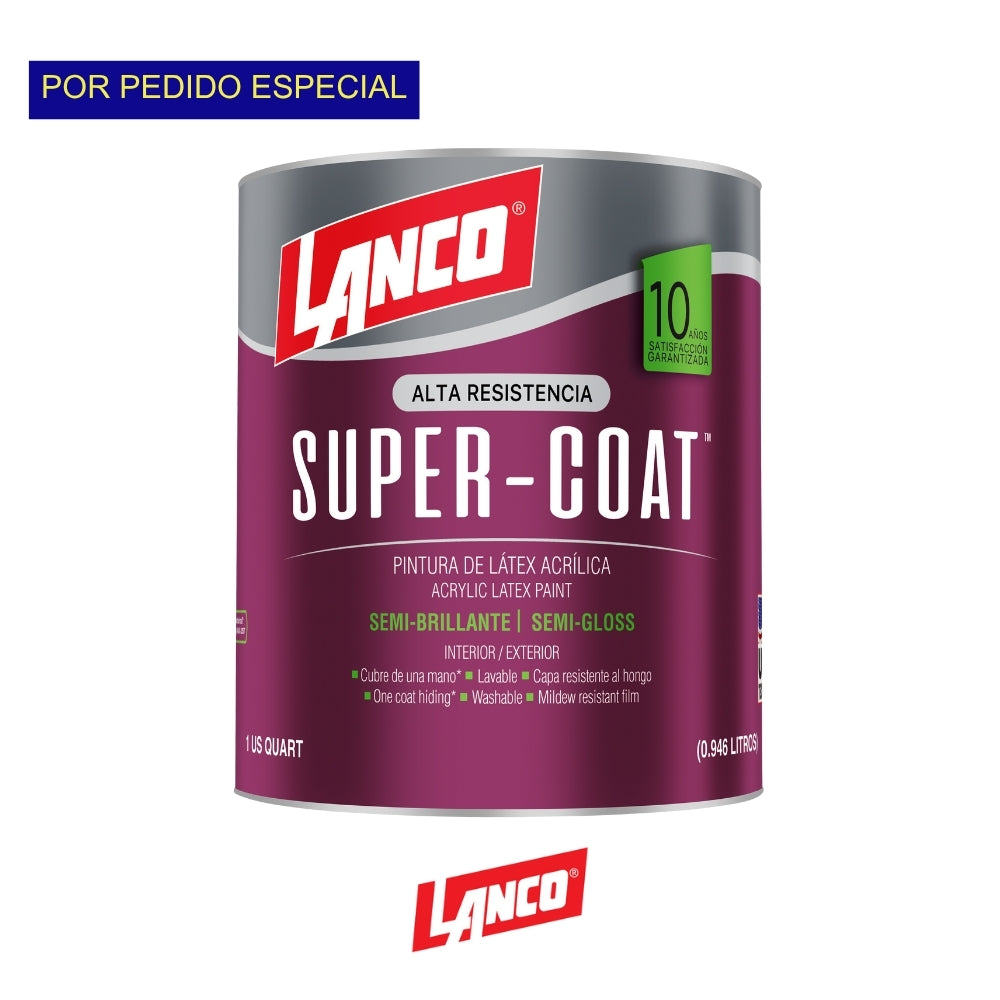 PINTURA SUPER COAT SEMI BRILLANTE PASTEL 1/4 WG525-5 LANCO