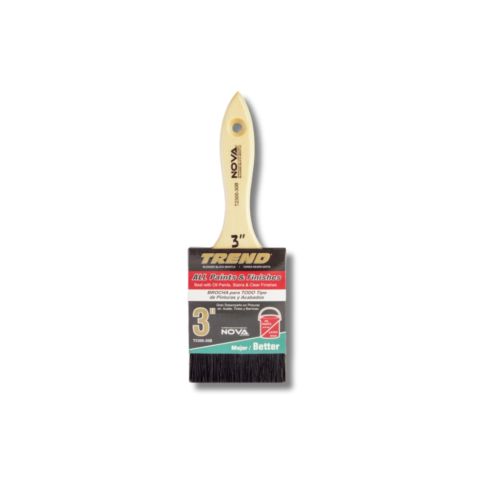 BROCHA NOVA TREND T2 ALL PAINTS CERDA NEGRA 3 PULGADAS T2300-30B