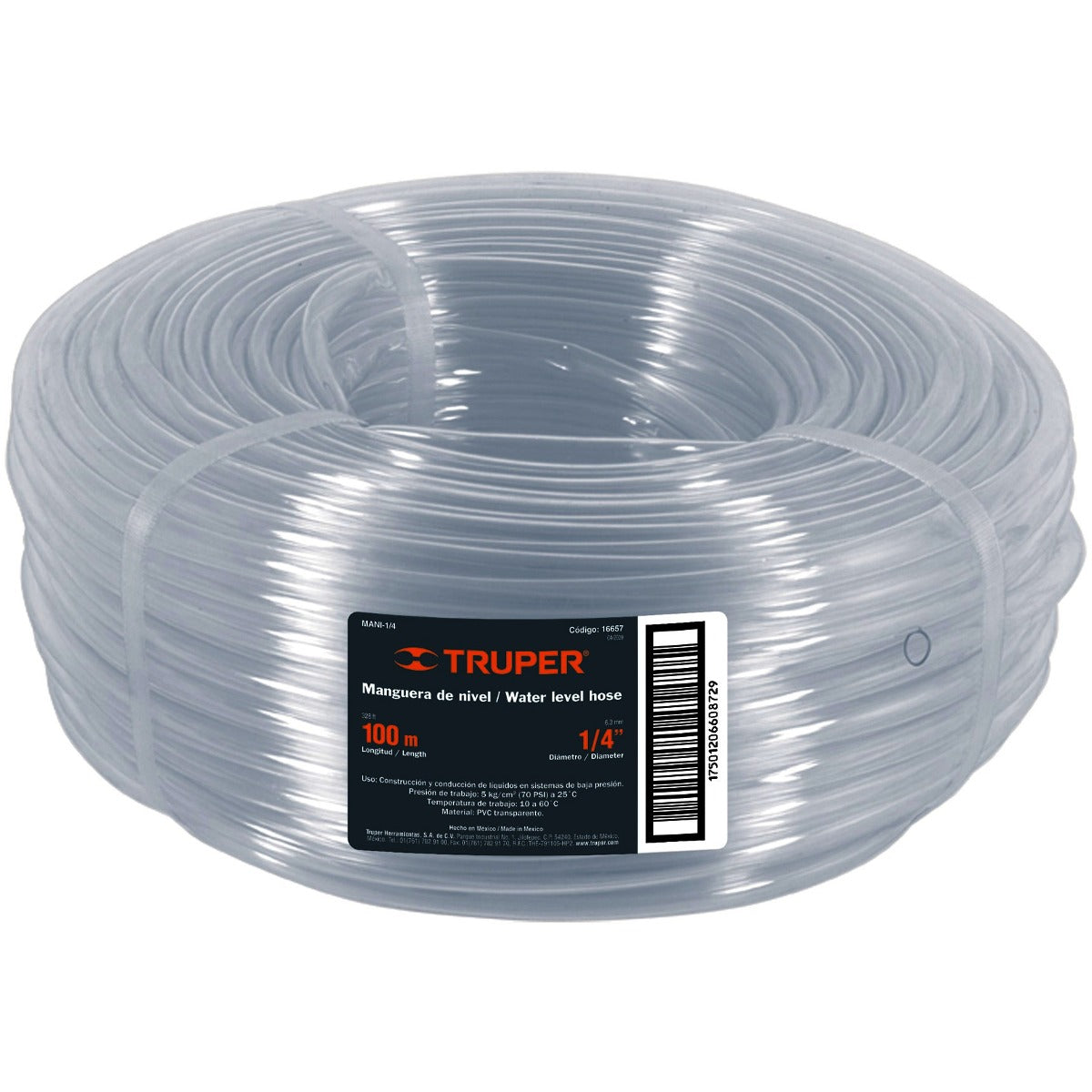 MANGUERA NIVEL 1/4 PULGADAS (6.35mm X 1.0mm)