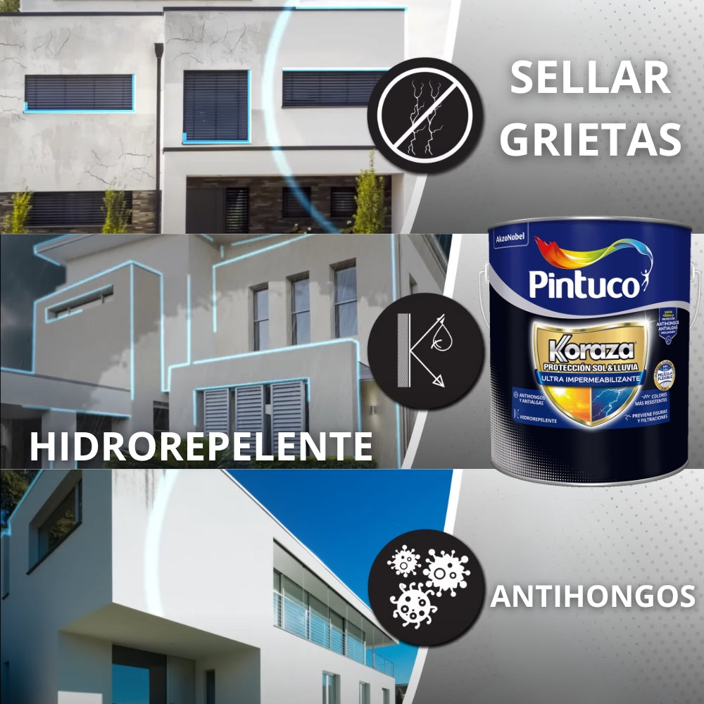 PINTURA IMPERMEABILIZANTE KORAZA ULTRA BASE INTERMEDIA 1 GL PINTUCO