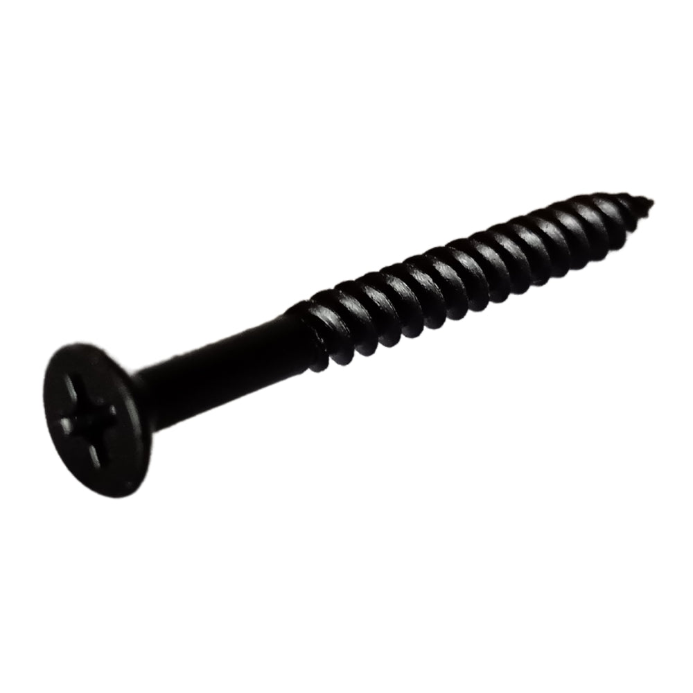 TORNILLO PARA MADERA DOBLE ROSCA CAB PLANA PHILLIPS NEGRO #8 x 1-3/4 PULGADAS