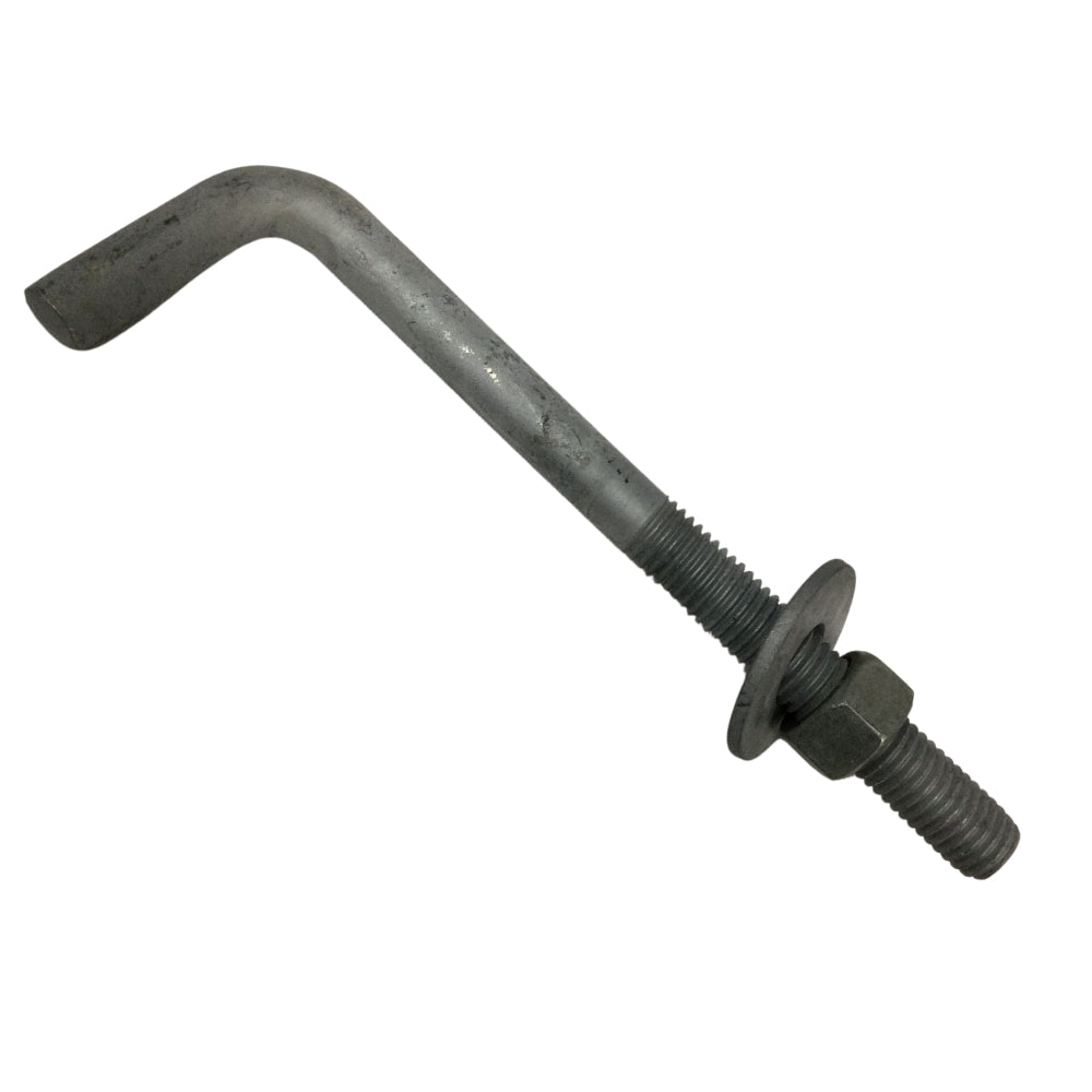 PERNO DE ANCLAJE EN L GALVANIZADO EN CALIENTE 5/8 PULGADAS-11 x 8 PULGADAS ROSCA ESTANDAR
