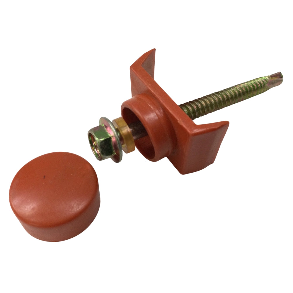 TORNILLO COLOR TERRA 6.3MM X 7.5 CM ROYAL PARA TECHO FIBERGLASS REFORZADO