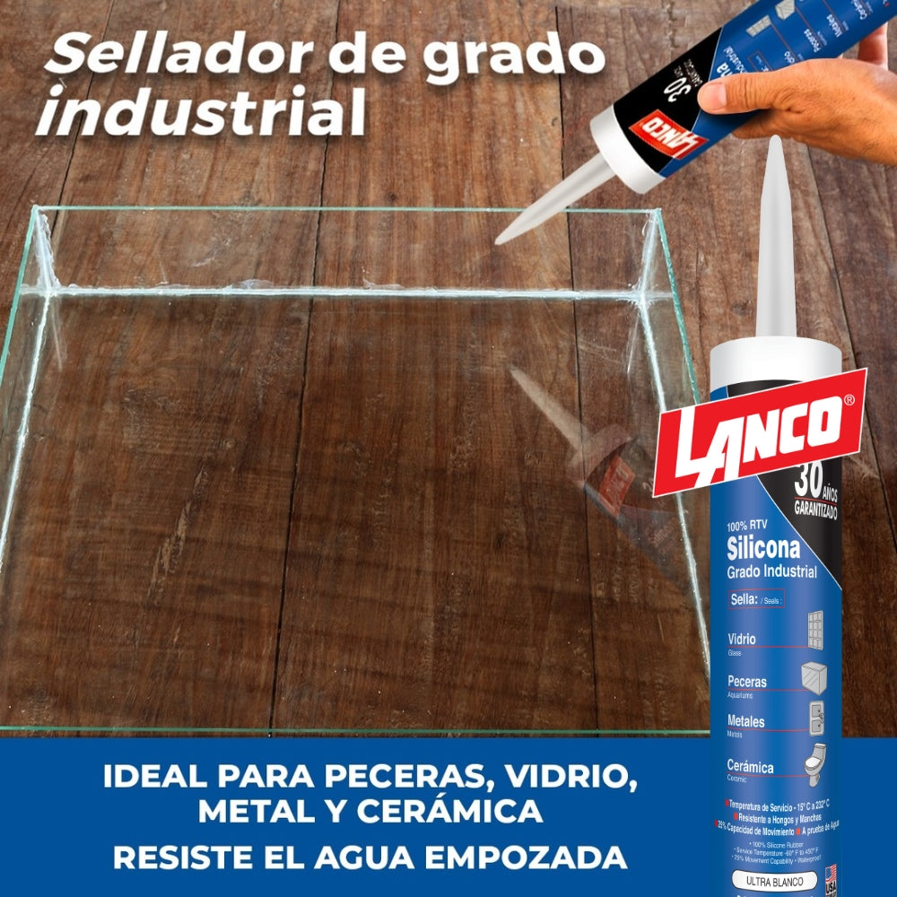 SILICON INDUSTRIAL BLANCO 10 OZ SS897-18 LANCO