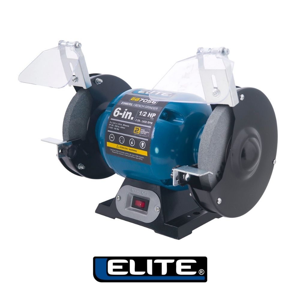 ESMERIL DE BANCO 6 PULGADAS 1/2 HP 3450 RPM ELITE