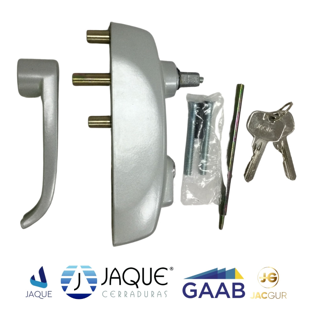 CERRADURA DE MANIJA PARA BARRA ANTIPANICO GRIS
